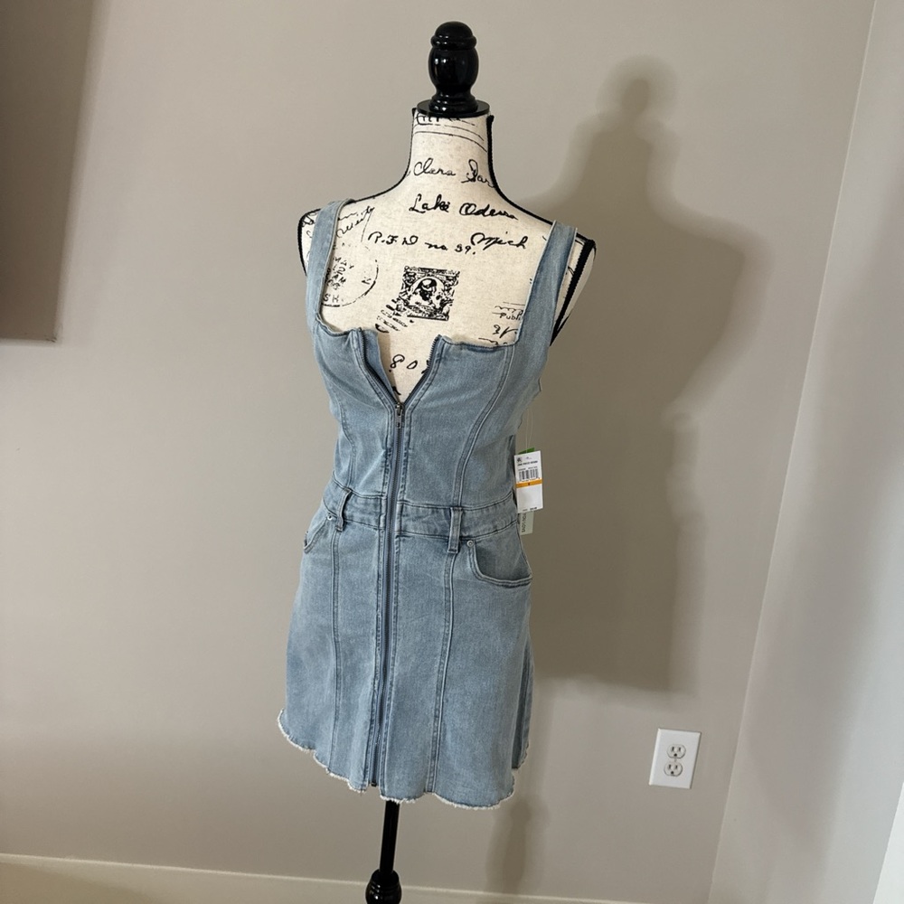 Tinseltown Light Blue Denim Dress